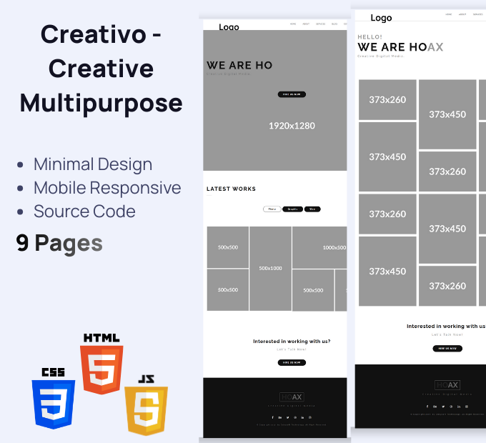 Creativo – 创意多用途 高级 HTML 模板