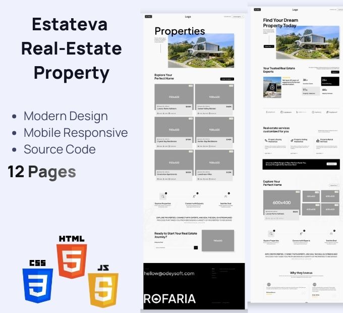 Estateva – 房地产与物业 优雅基础 HTML 模板