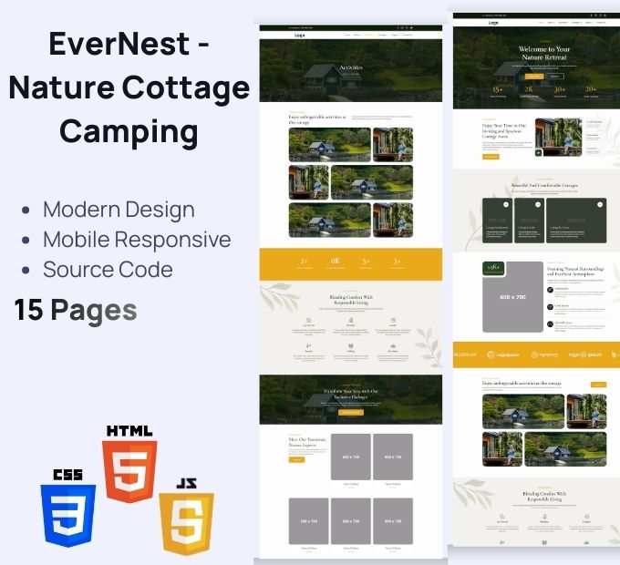 EverNest – Nature, Cottage & Camping Premium HTML
