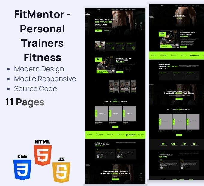 FitMentor – Personal Trainers & Fitness Premium HTML