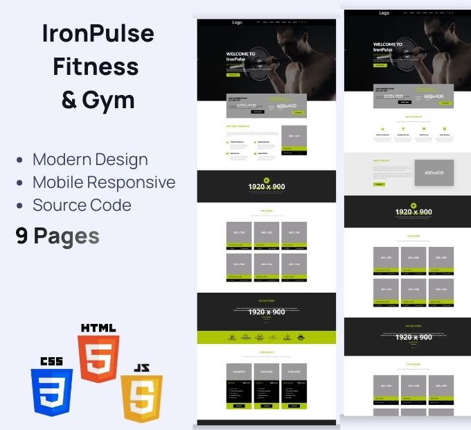 IronPulse – Fitness & Gym Basic HTML